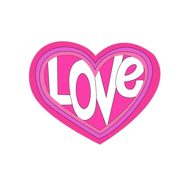 Autocollant love logo1 sticker adhesif