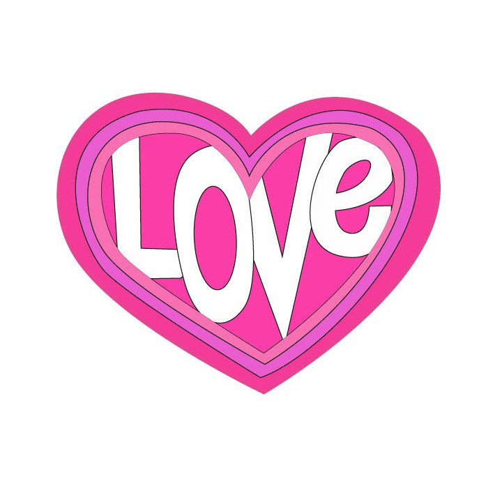 Autocollant love logo1 sticker adhesif