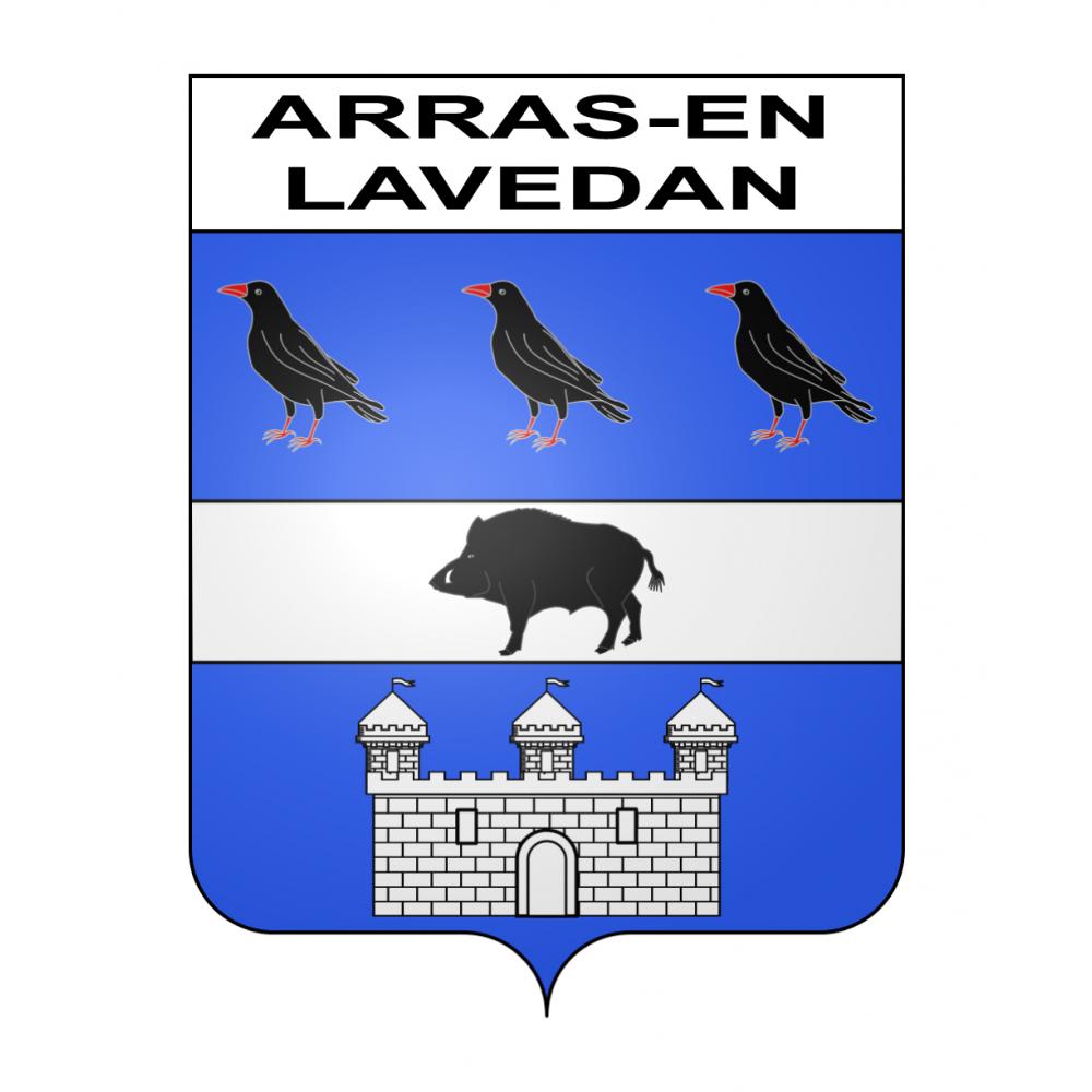 Arras-en-Lavedan 65 ville sticker blason écusson autocollant adhésif