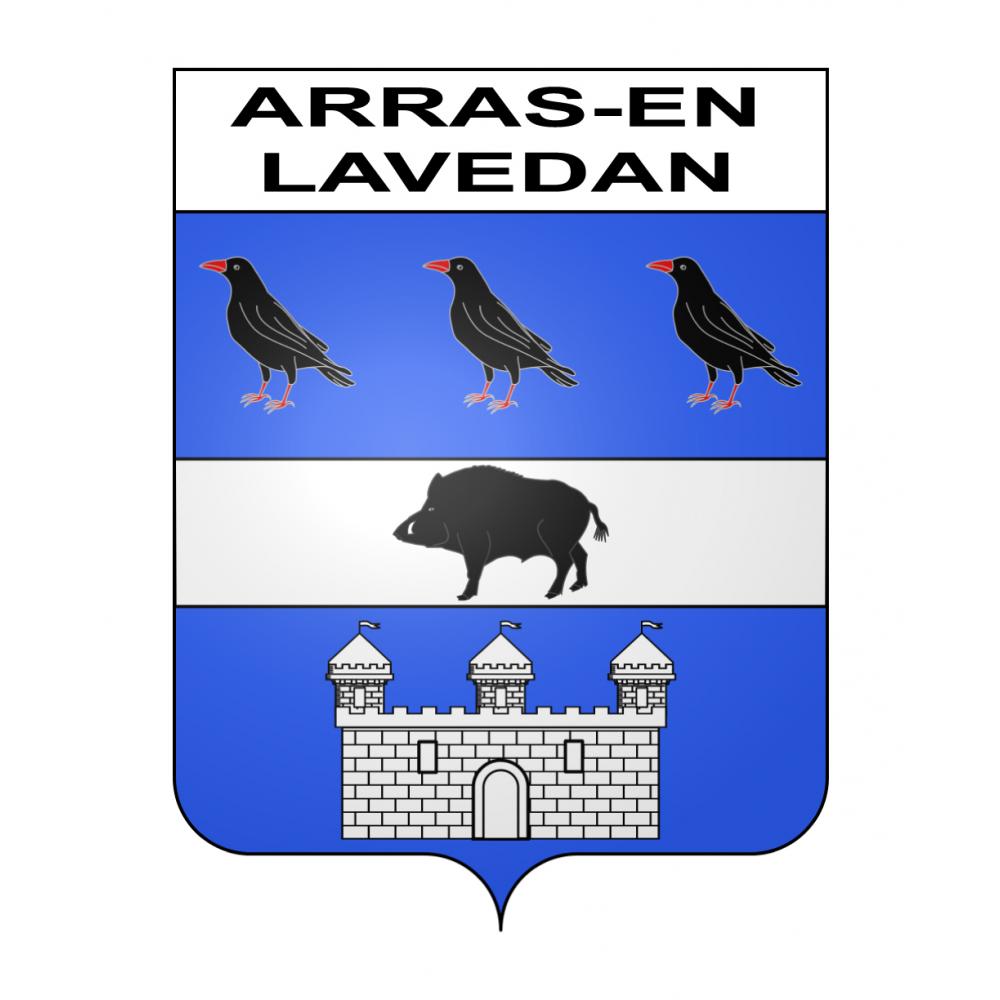 Stickers coat of arms Arras-en-Lavedan adhesive sticker