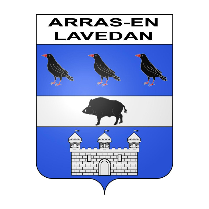 Arras-en-Lavedan 65 ville sticker blason écusson autocollant adhésif