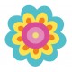 Autocollant fleur hippie sticker adhesif