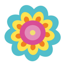 Autocollant fleur hippie sticker adhesif