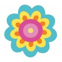 Autocollant fleur hippie sticker adhesif