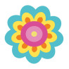 Autocollant fleur hippie sticker adhesif