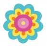 Autocollant fleur hippie sticker adhesif