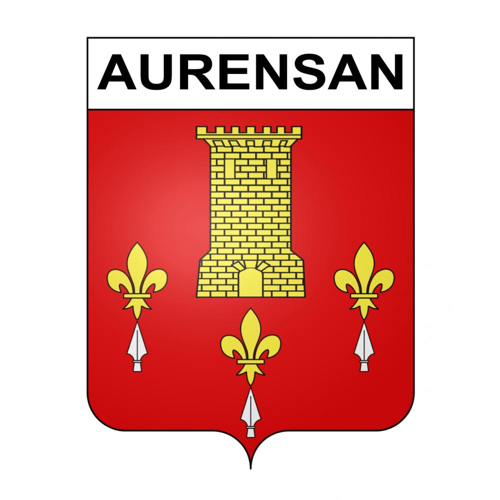 Aurensan 65 ville sticker blason écusson autocollant adhésif