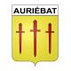 Auriébat 65 ville sticker blason écusson autocollant adhésif