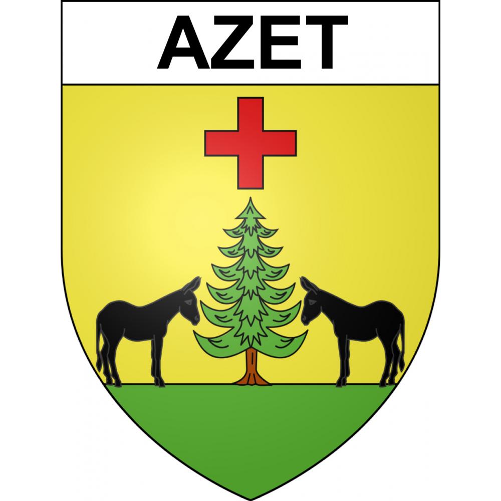 Azet 65 ville sticker blason écusson autocollant adhésif