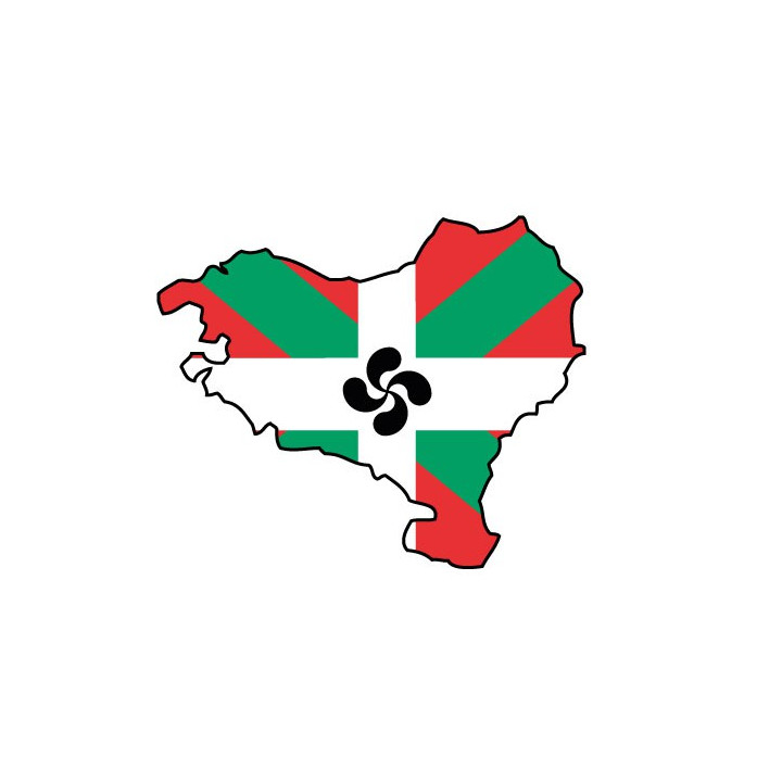 Autocollant Pays Basque euskadi euskal herria Drapeau logo2