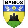 Pegatinas escudo de armas de Banios adhesivo de la etiqueta engomada
