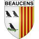 Stickers coat of arms Beaucens adhesive sticker