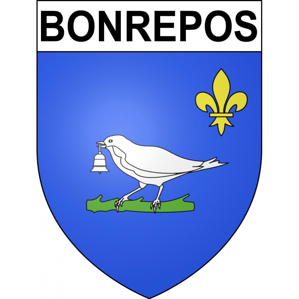 Pegatinas escudo de armas de Bonrepos adhesivo de la etiqueta engomada