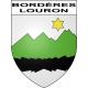 Bordères-Louron 65 ville sticker blason écusson autocollant adhésif