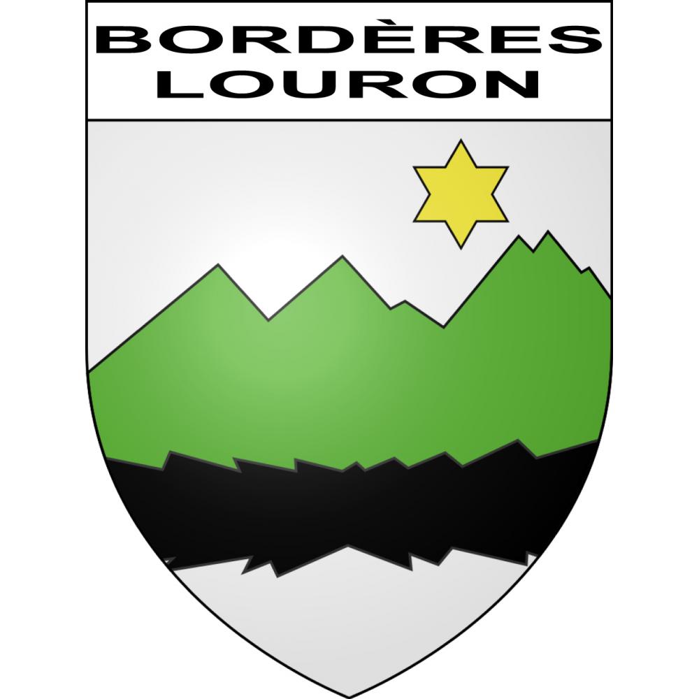Stickers coat of arms Bordères-Louron adhesive sticker