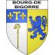 Bourg-de-Bigorre Sticker wappen, gelsenkirchen, augsburg, klebender aufkleber