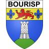 Pegatinas escudo de armas de Bourisp adhesivo de la etiqueta engomada