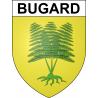 Pegatinas escudo de armas de Bugard adhesivo de la etiqueta engomada