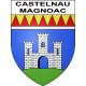 Castelnau-Magnoac 65 ville sticker blason écusson autocollant adhésif