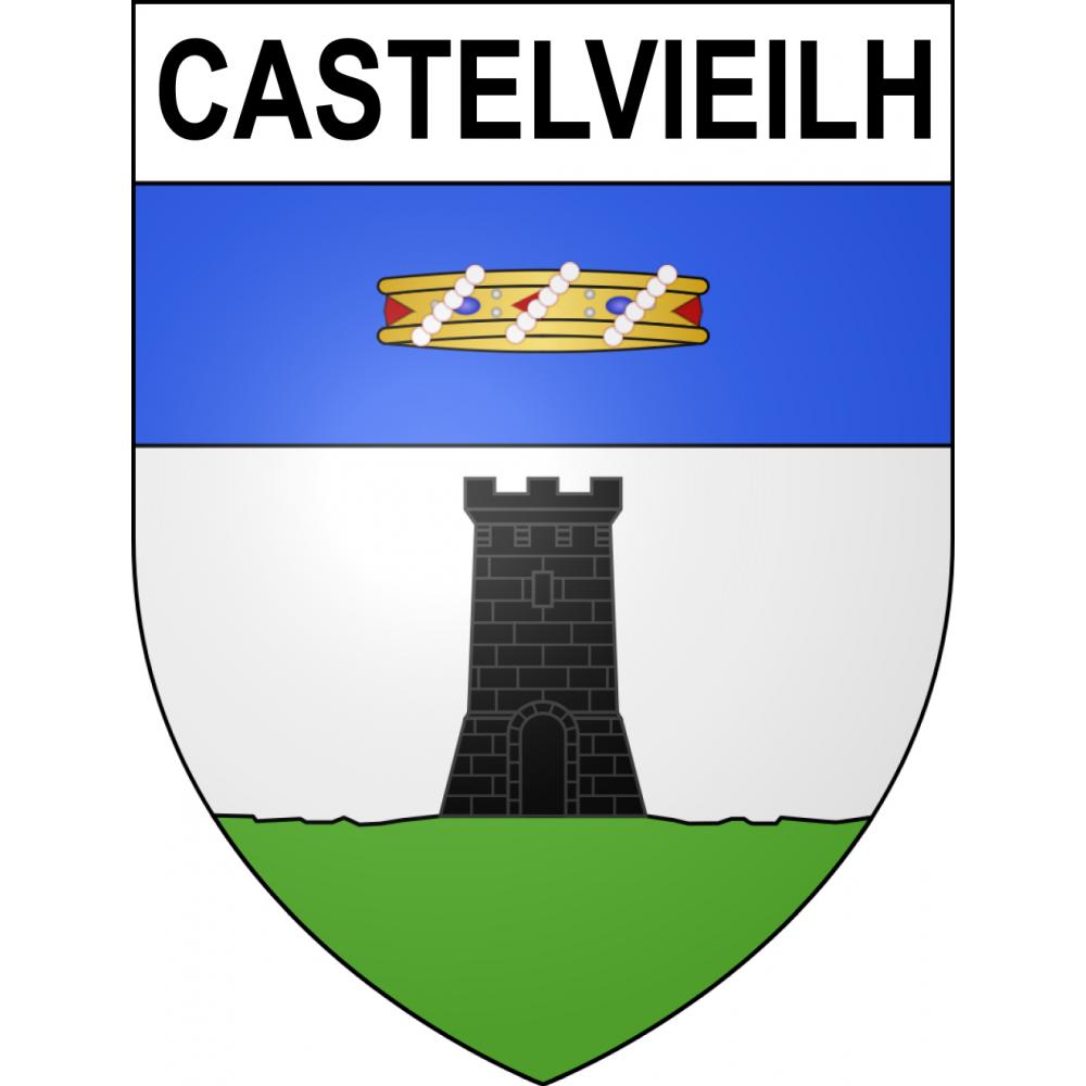 Stickers coat of arms Castelvieilh adhesive sticker