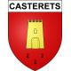Casterets 65 ville sticker blason écusson autocollant adhésif