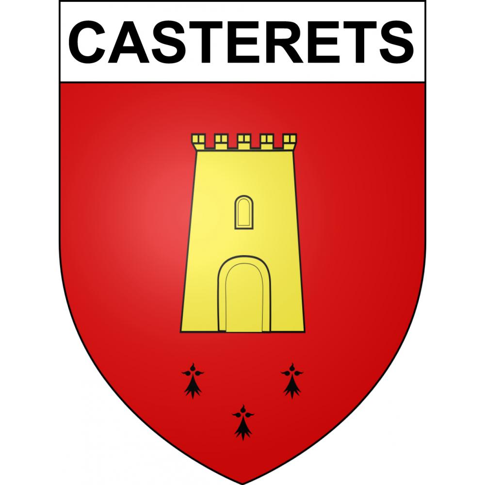 Stickers coat of arms Casterets adhesive sticker
