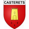 Pegatinas escudo de armas de Casterets adhesivo de la etiqueta engomada