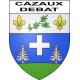 Pegatinas escudo de armas de Cazaux-Debat adhesivo de la etiqueta engomada