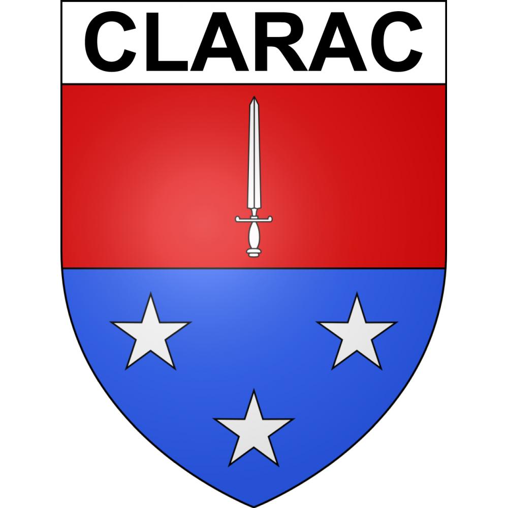 Clarac 65 ville sticker blason écusson autocollant adhésif