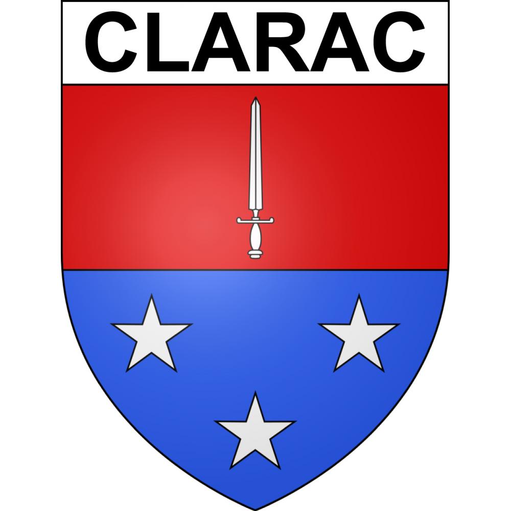 Pegatinas escudo de armas de Clarac adhesivo de la etiqueta engomada