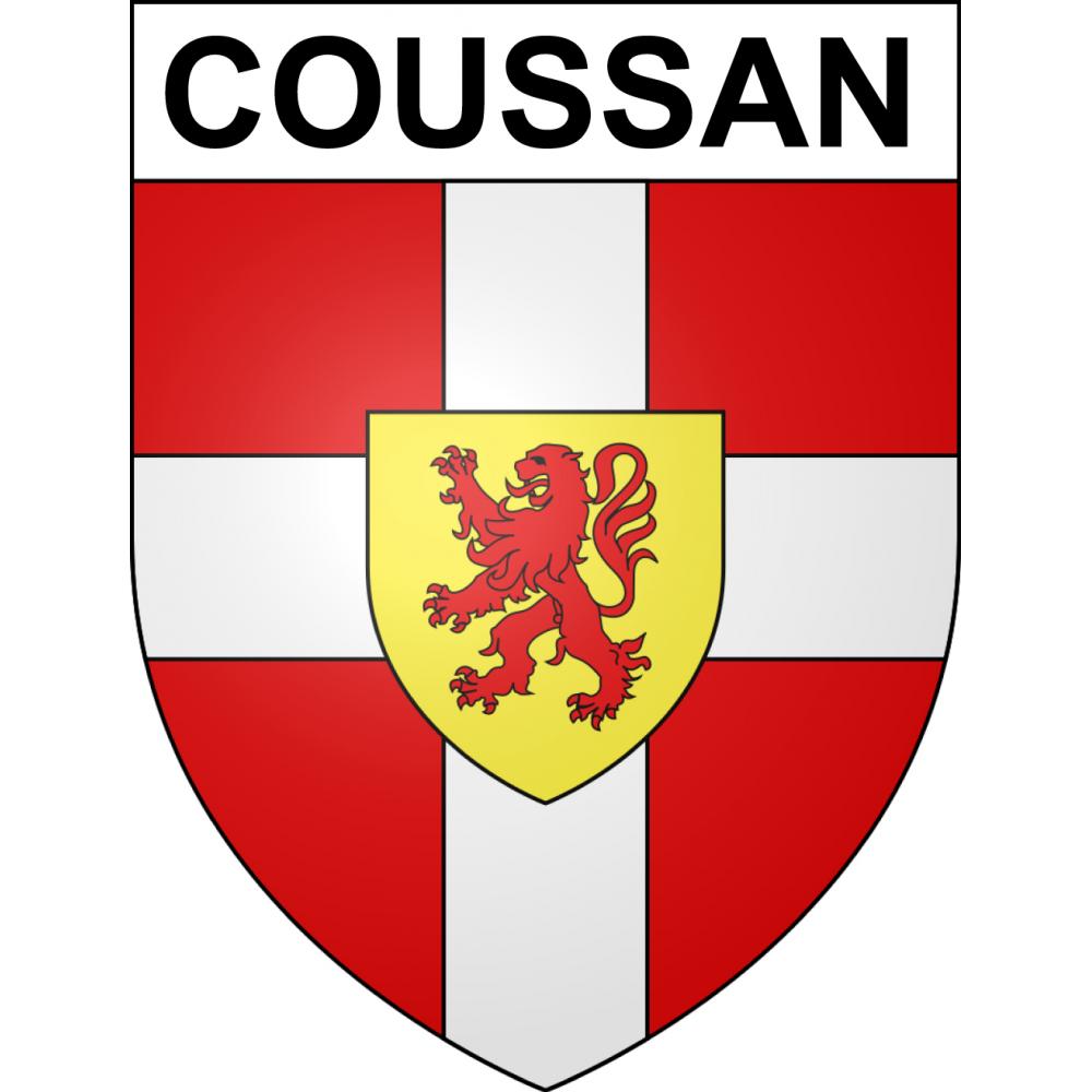 Coussan 65 ville sticker blason écusson autocollant adhésif