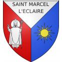 Saint-Marcel-l'Éclairé 69 ville sticker blason écusson autocollant adhésif