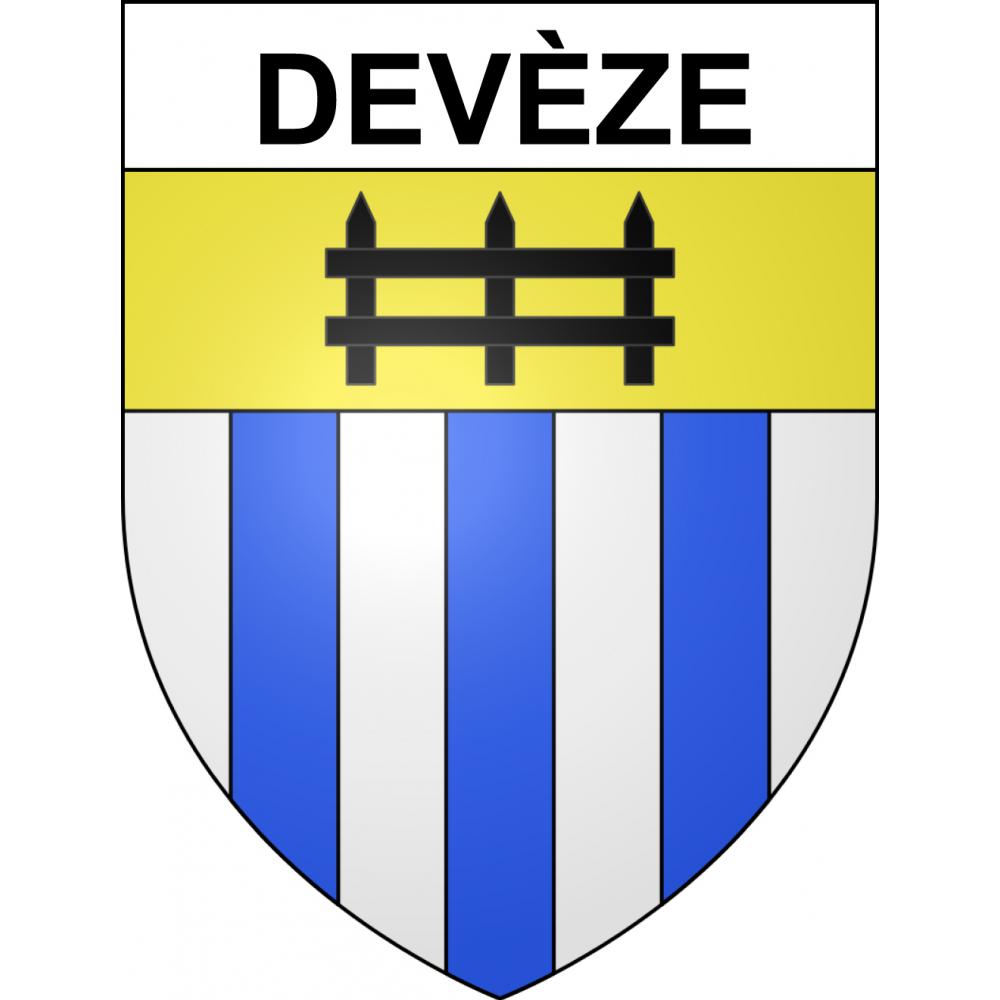 Devèze 65 ville sticker blason écusson autocollant adhésif