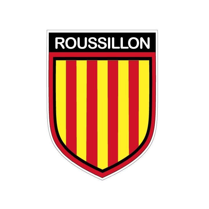 Stickers blason Roussillon autocollant adhésif