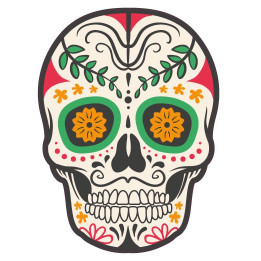 Autocollant Tête de mort muerta 11 skull stickers adhesif