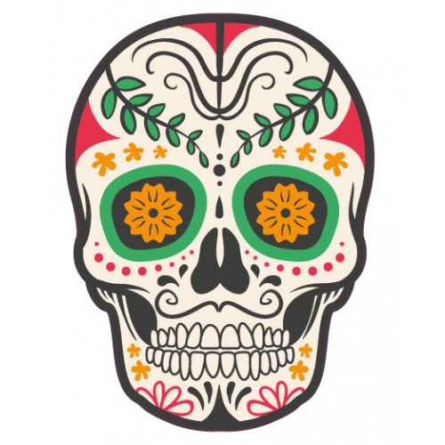 Autocollant Tête de mort muerta 11 skull stickers adhesif
