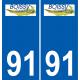 91 Boissy-sous-Saint-Yon logo autocollant plaque stickers ville
