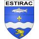 Pegatinas escudo de armas de Estirac adhesivo de la etiqueta engomada