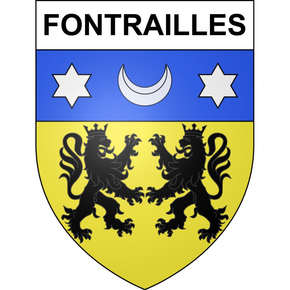 Fontrailles Sticker wappen, gelsenkirchen, augsburg, klebender aufkleber