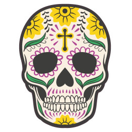 Autocollant Tête de mort muerta 12 skull stickers adhesif