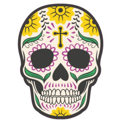Autocollant Tête de mort muerta 12 skull stickers adhesif