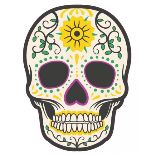 Autocollant Tête de mort muerta 13 skull stickers adhesif