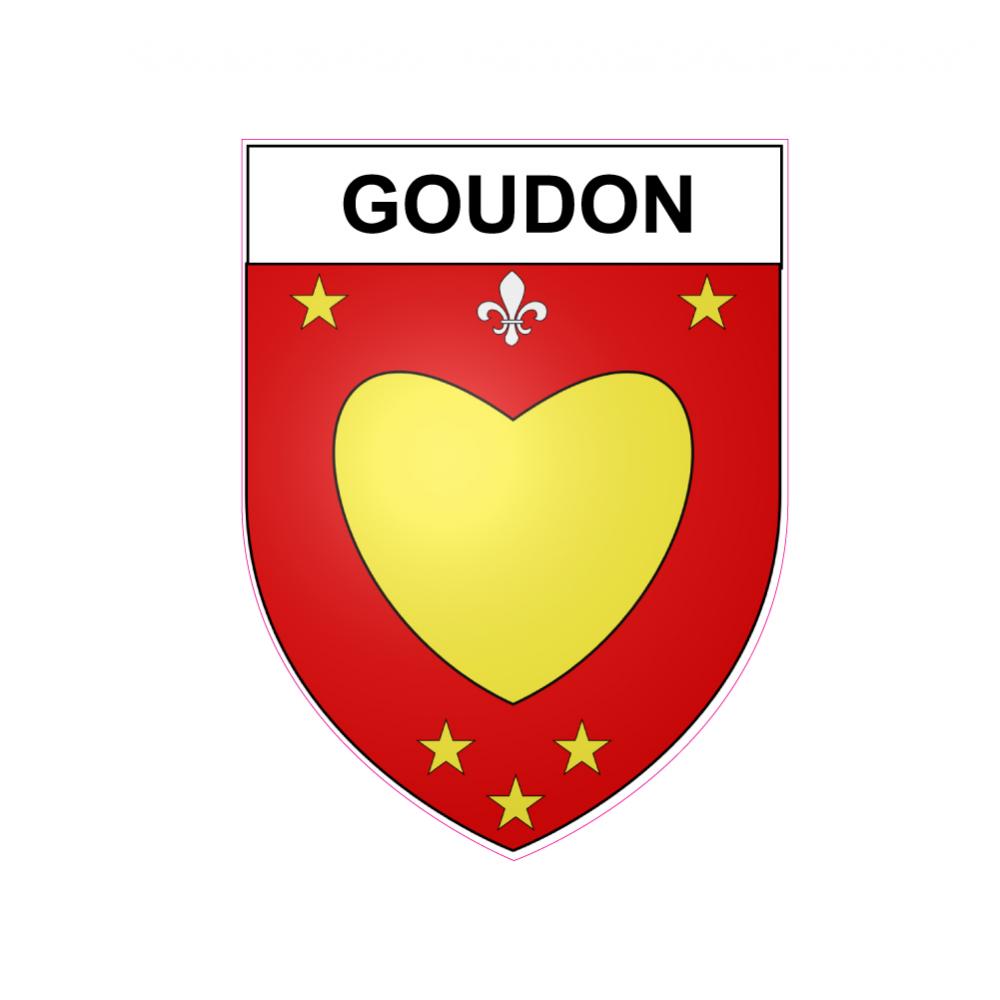 Goudon 65 ville sticker blason écusson autocollant adhésif