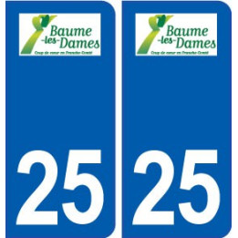 25 Baume-les-Dames logo autocollant plaque stickers ville