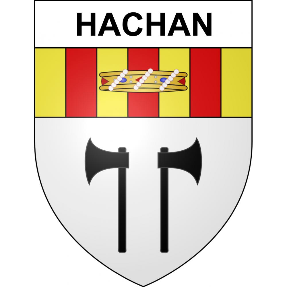 Hachan 65 ville sticker blason écusson autocollant adhésif