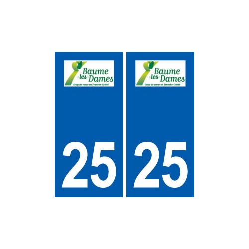 25 Baume-les-Dames logo autocollant plaque stickers ville