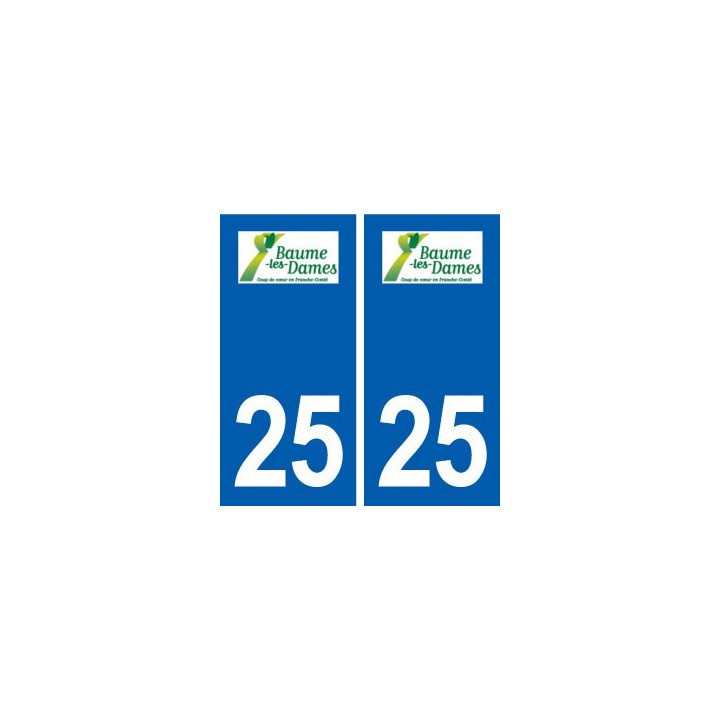25 Baume-les-Dames logo autocollant plaque stickers ville