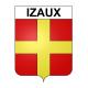 Izaux 65 ville sticker blason écusson autocollant adhésif