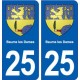 25 Baume-les-Dames blason autocollant plaque stickers