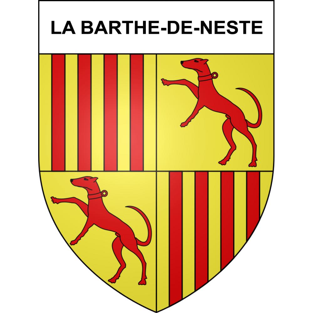 Pegatinas escudo de armas de La Barthe-de-Neste adhesivo de la etiqueta engomada